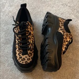 black platform sneakers